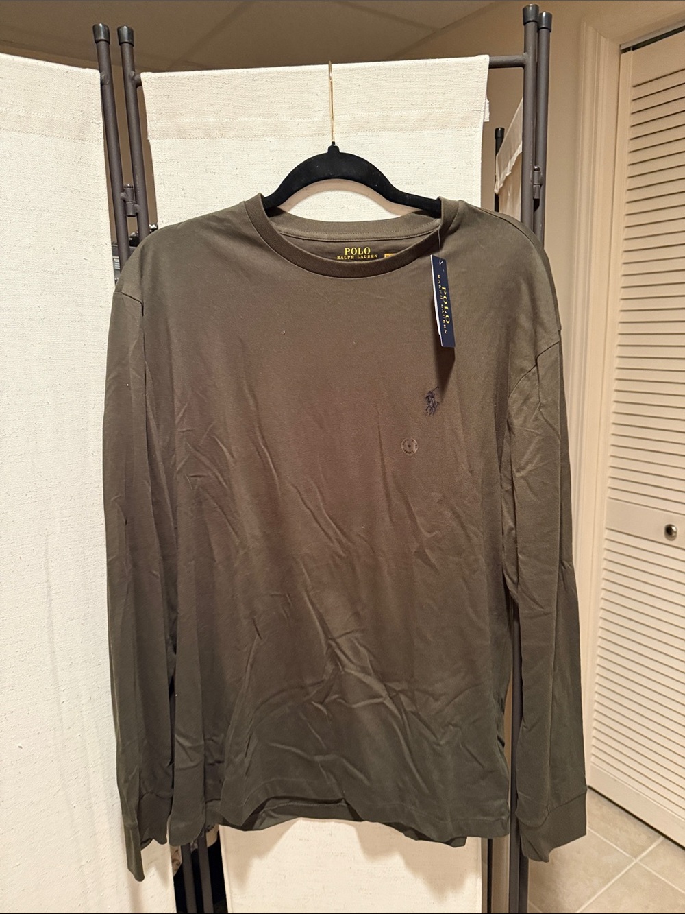 Polo by Ralph Lauren olive green Long-Sleeve Crewneck Shirt